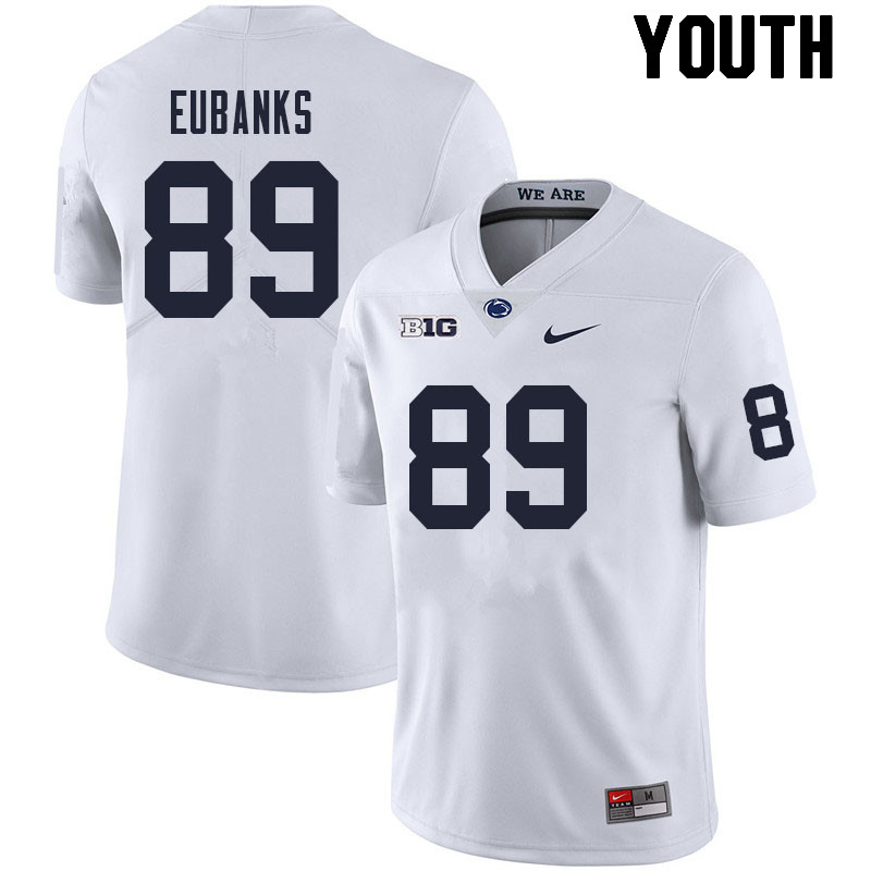 NCAA Nike Youth Penn State Nittany Lions Winston Eubanks #89 College Football Authentic White Stitched Jersey FTO7898IO